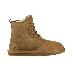 UGG Harkley Mens Size 12 Tan Bootie Short Boot Suede Chestnut Brown Lace Up